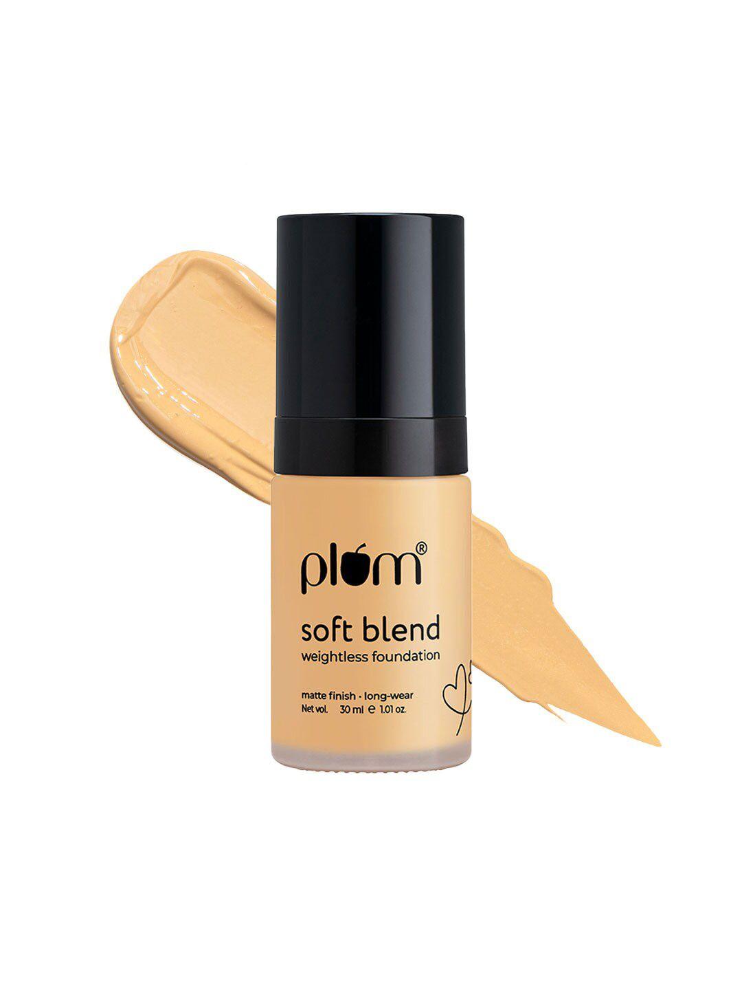 plum soft blend long wear matte finish weightless foundation 30ml - sunset bronze 125y