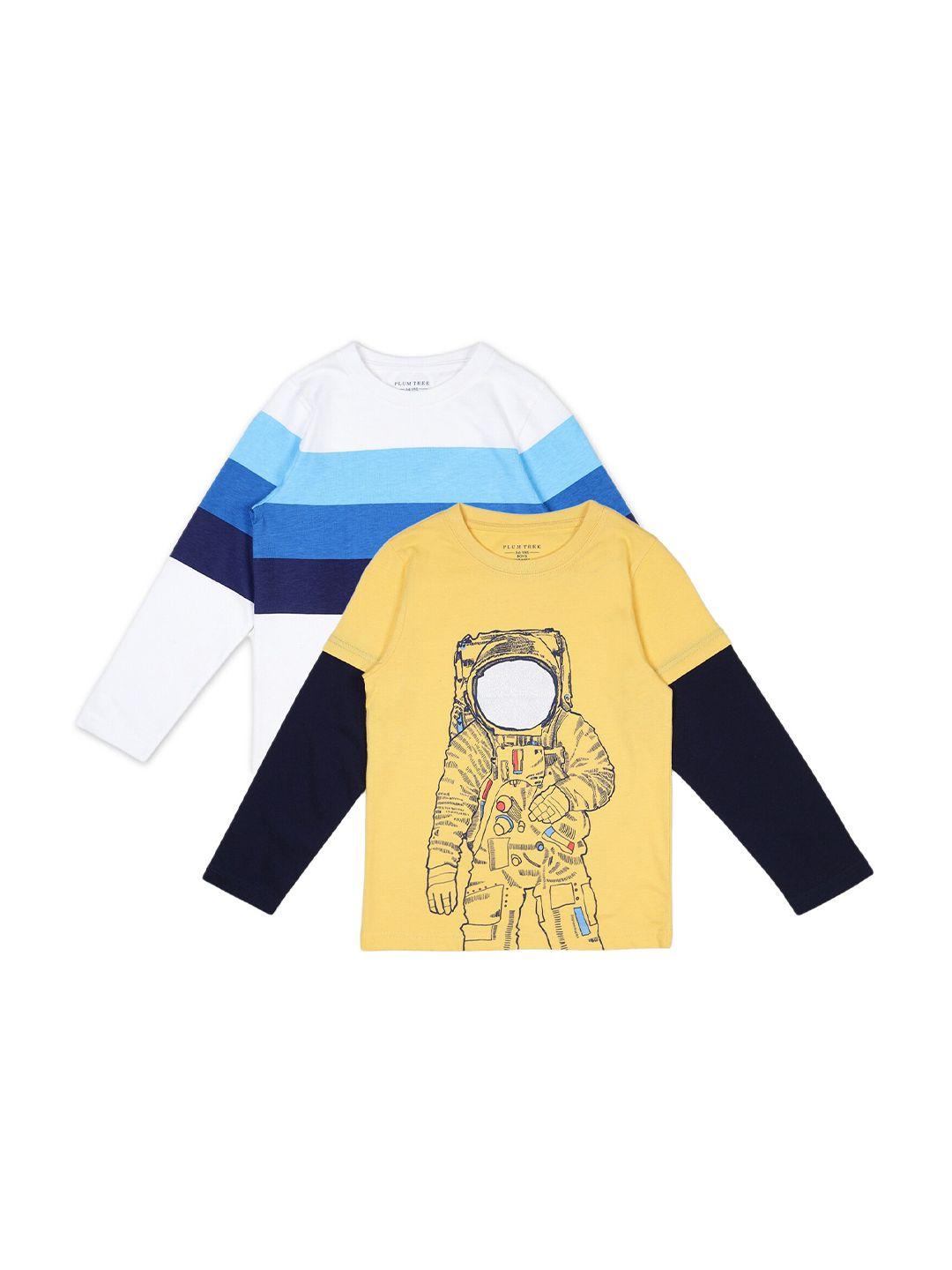 plum tree boys off white 2 printed t-shirt