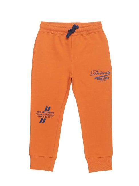 plum tree kids orange printed joggers