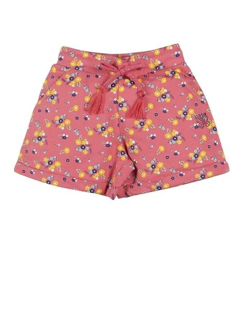 plum tree kids orange printed shorts