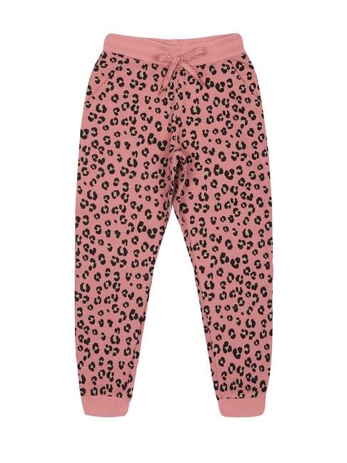 plum tree kids pink printed trackpants