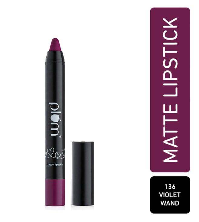 plum twist & go matte crayon lipstick 136 violet wand (purple) - 1.8 gm
