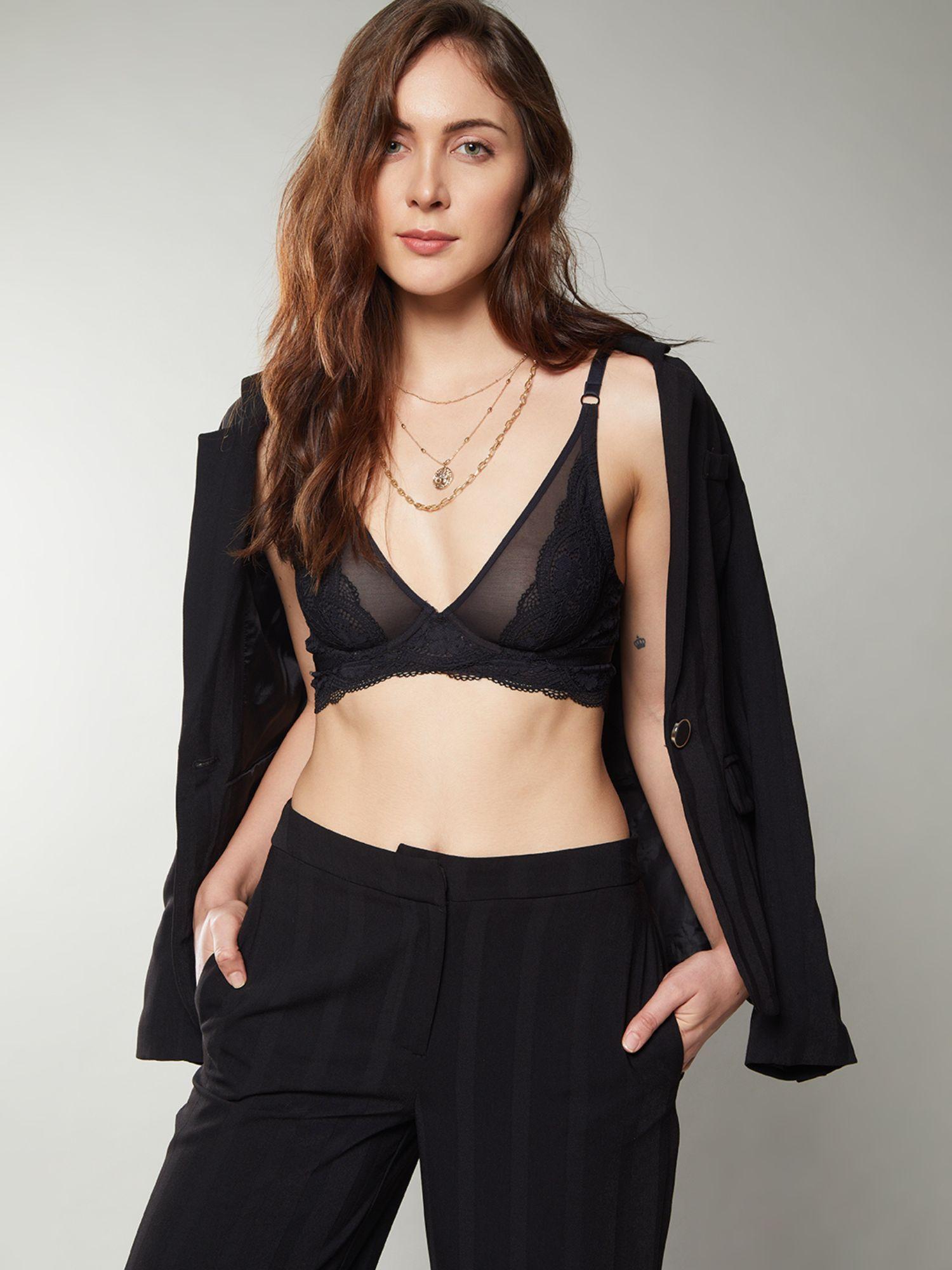 plunge bra - black