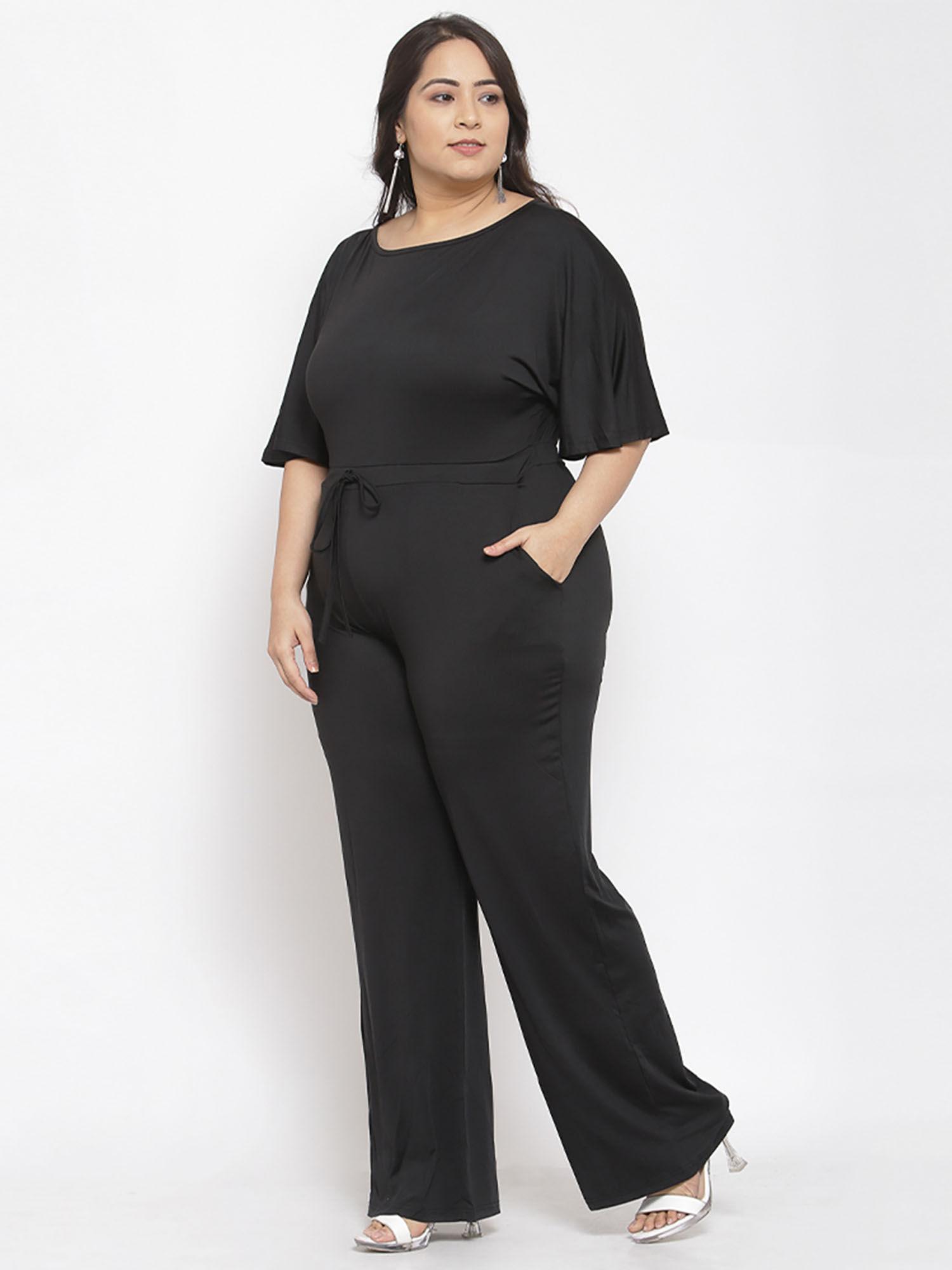 plus size wide leg jumpsuit