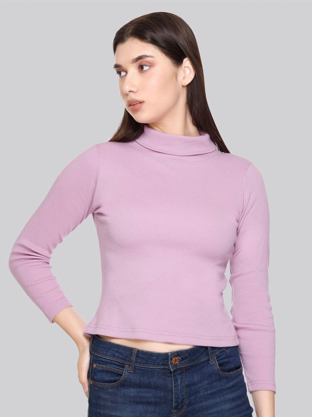 plush push the fashion turtl neck fitted top