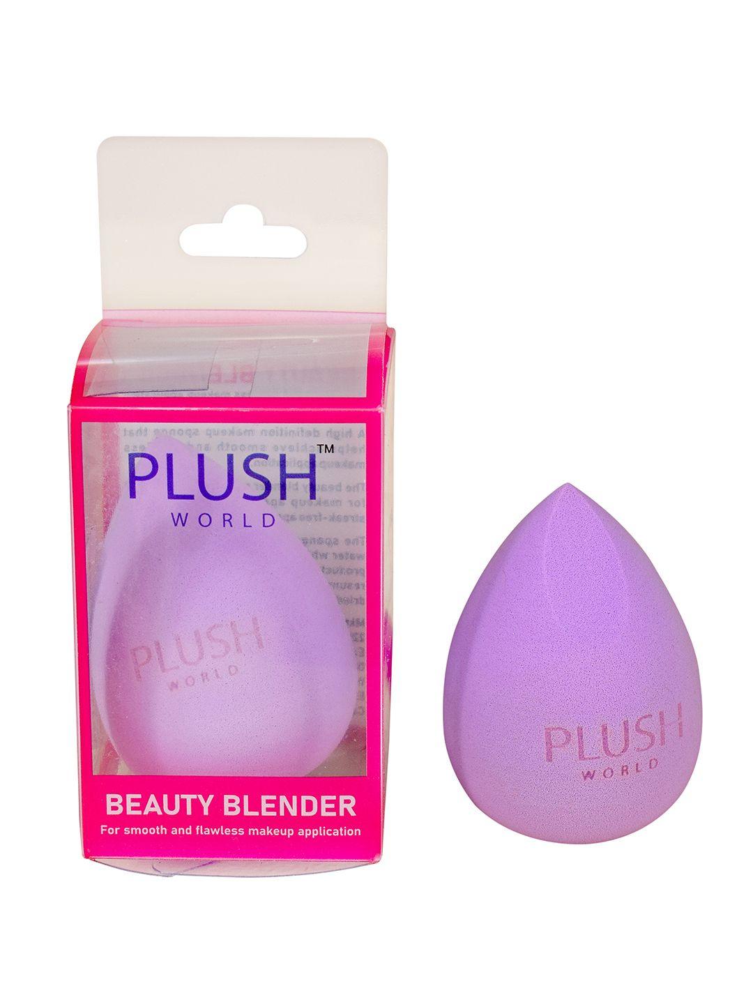 plush world purple double cut shape beauty blender makeup sponge