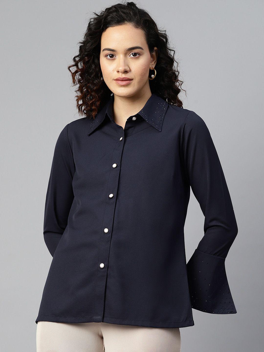 pluss solid opaque casual shirt