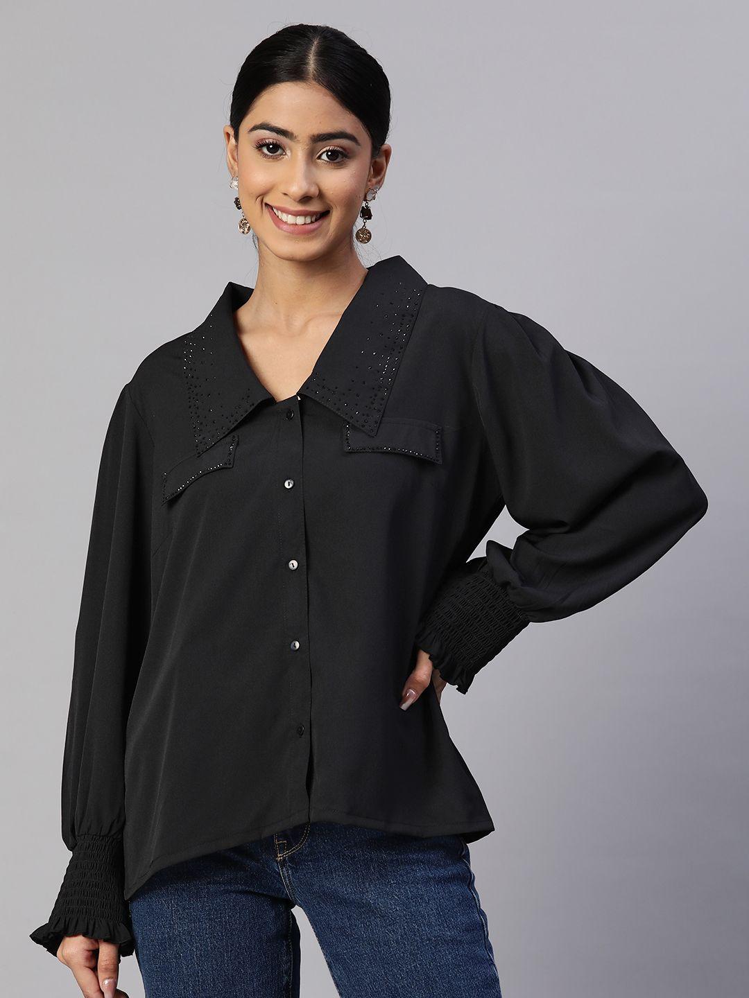 pluss embellished casual shirt