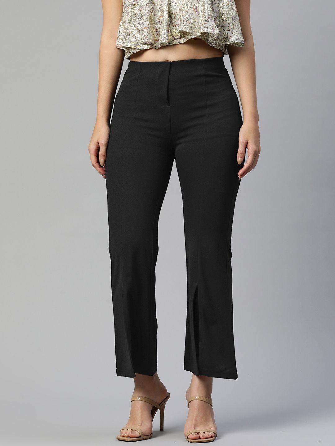 pluss flared high-rise trousers