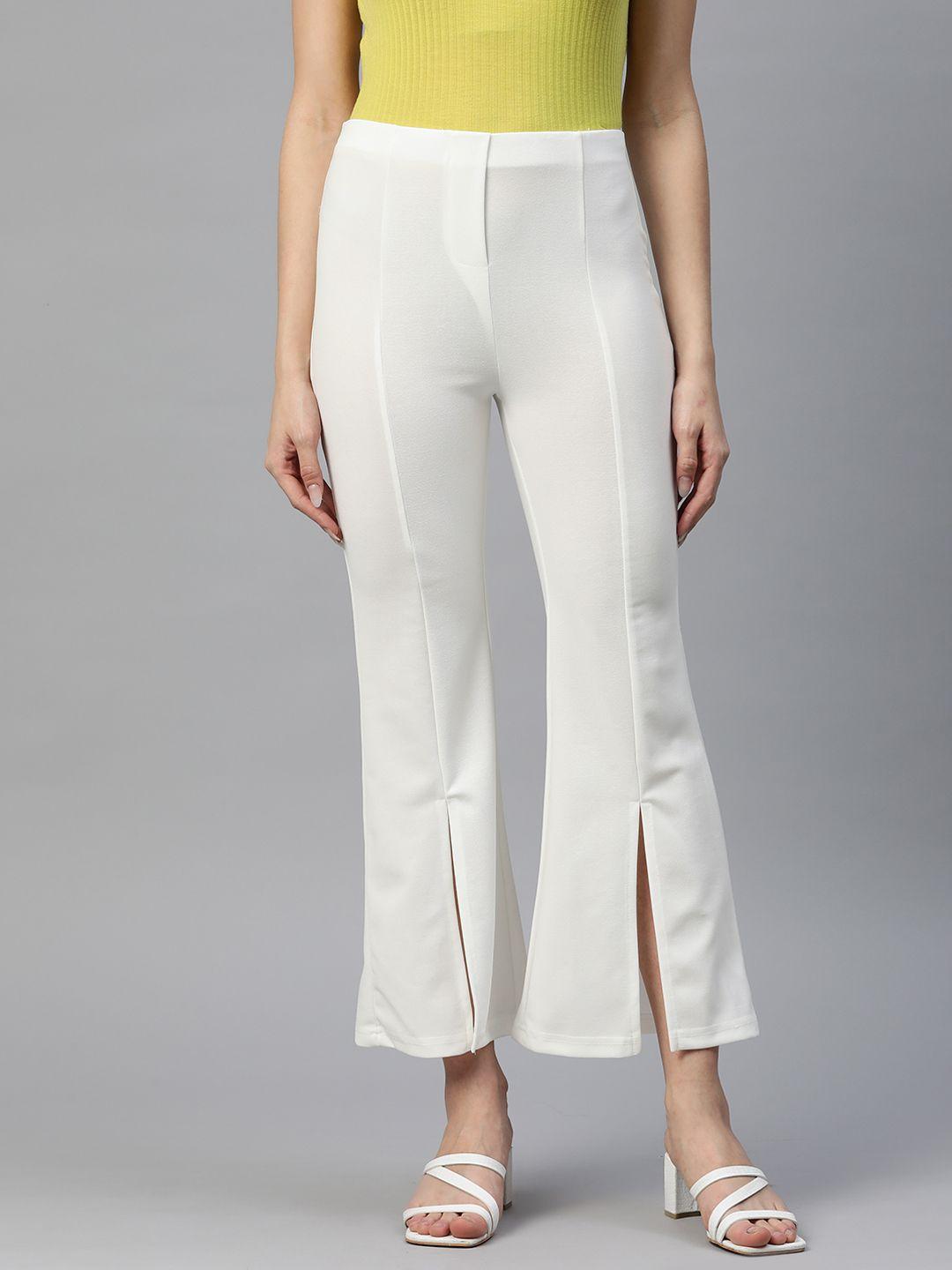 pluss flared high-rise trousers