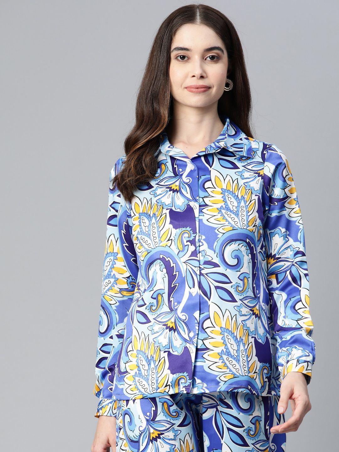 pluss floral printed casual shirt