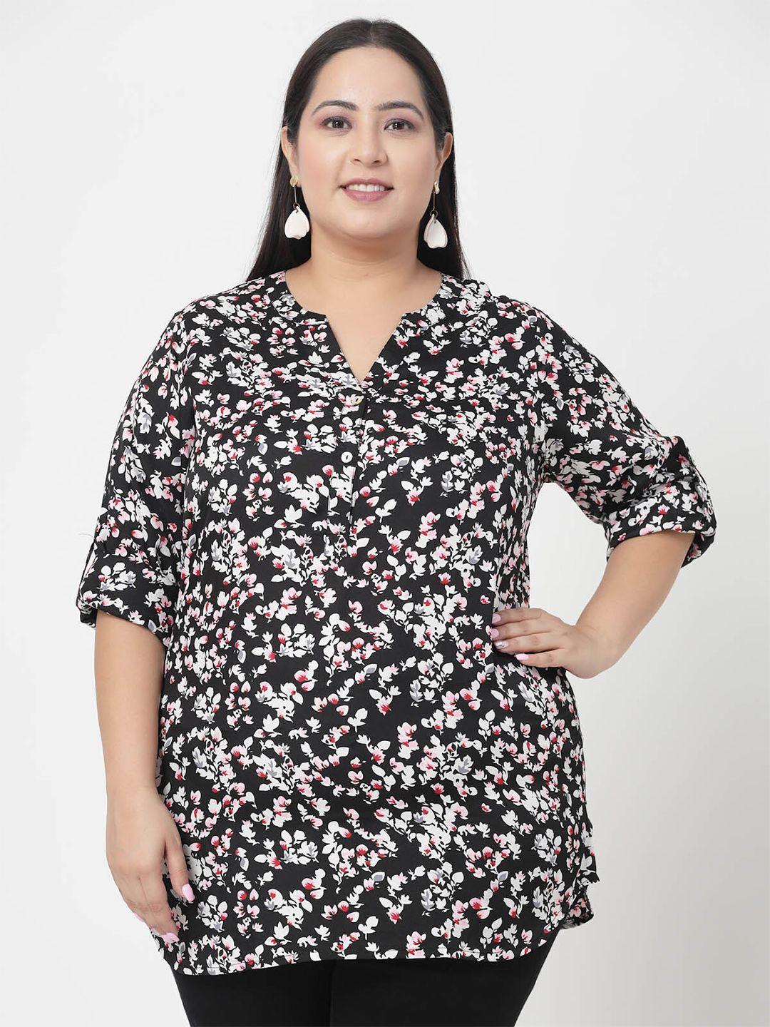 pluss floral printed casual top