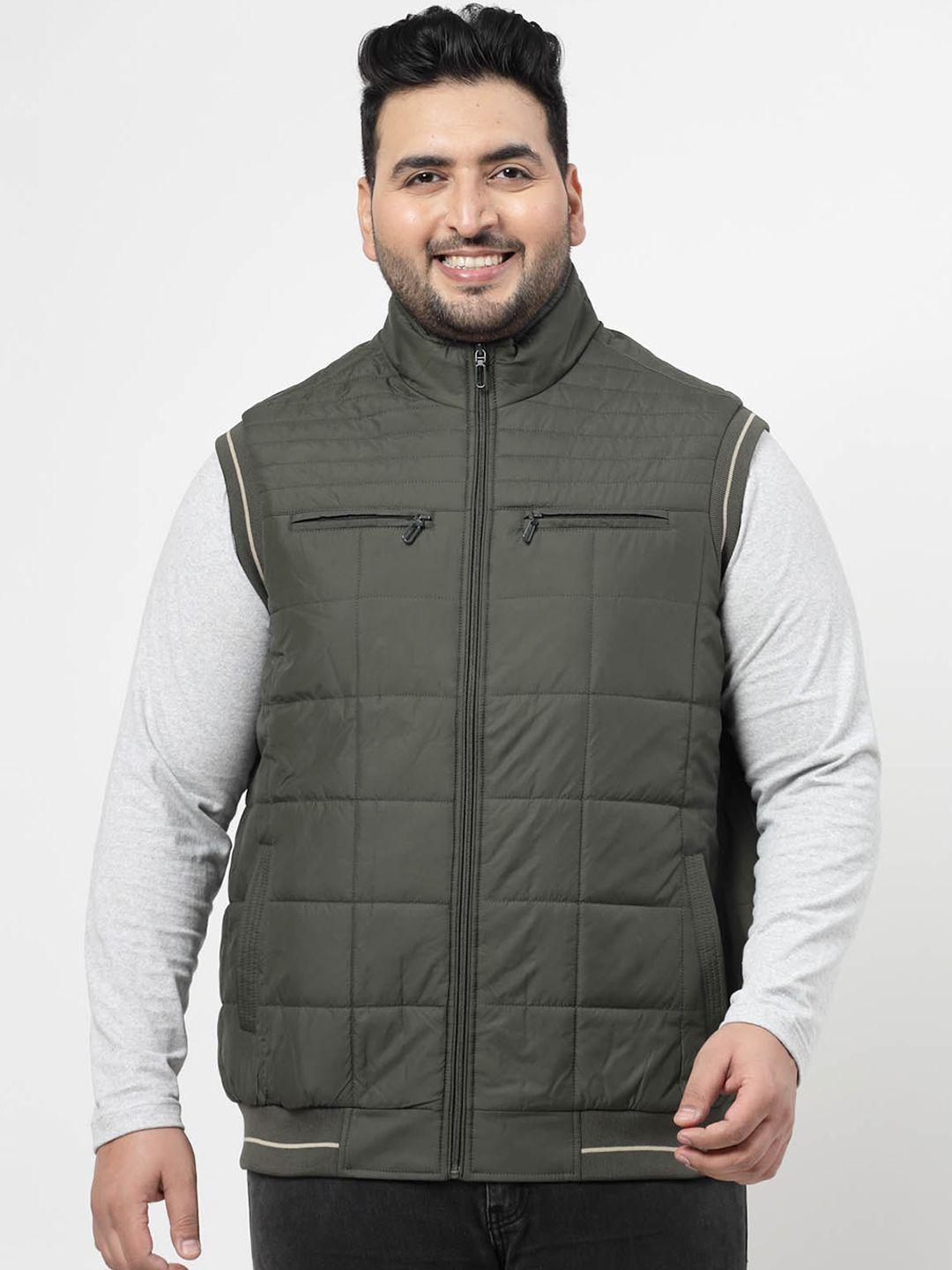 pluss mock collar padded jacket