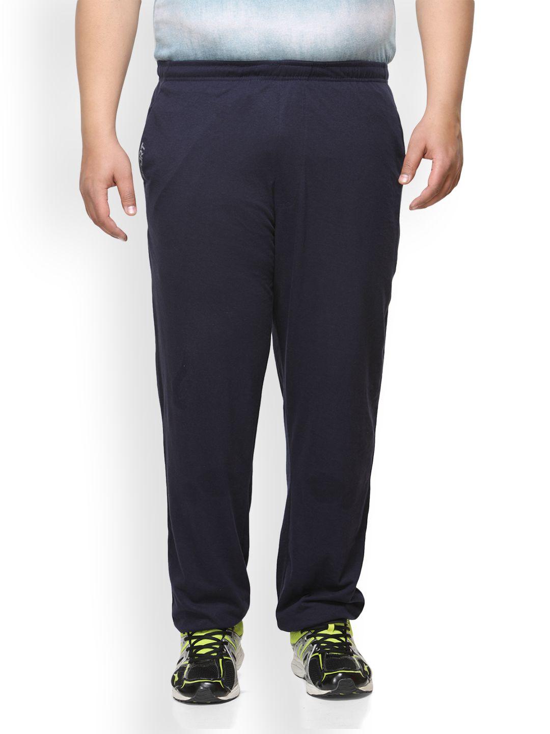 pluss navy blue solid track pants