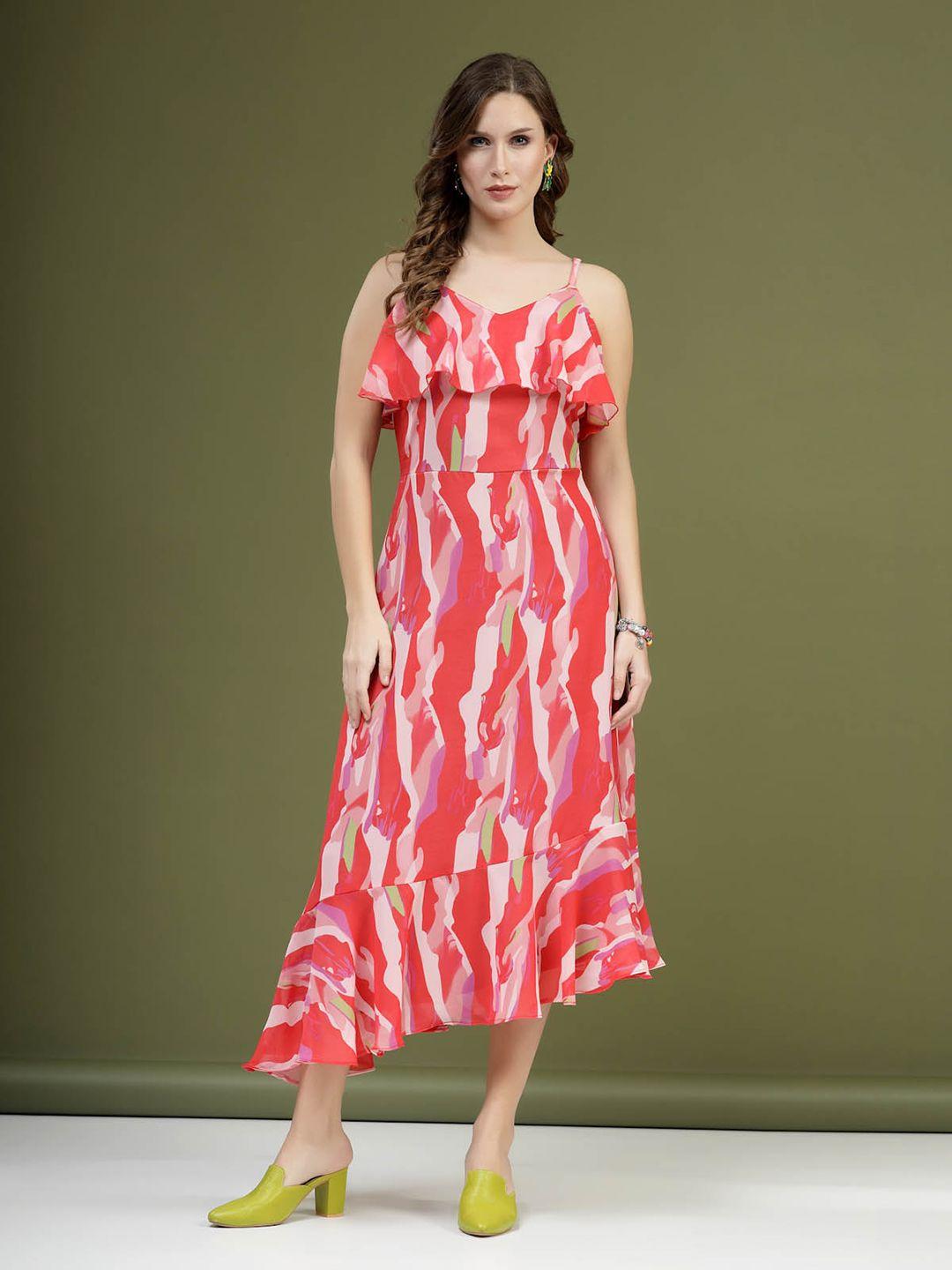 pluss pink floral print maxi dress