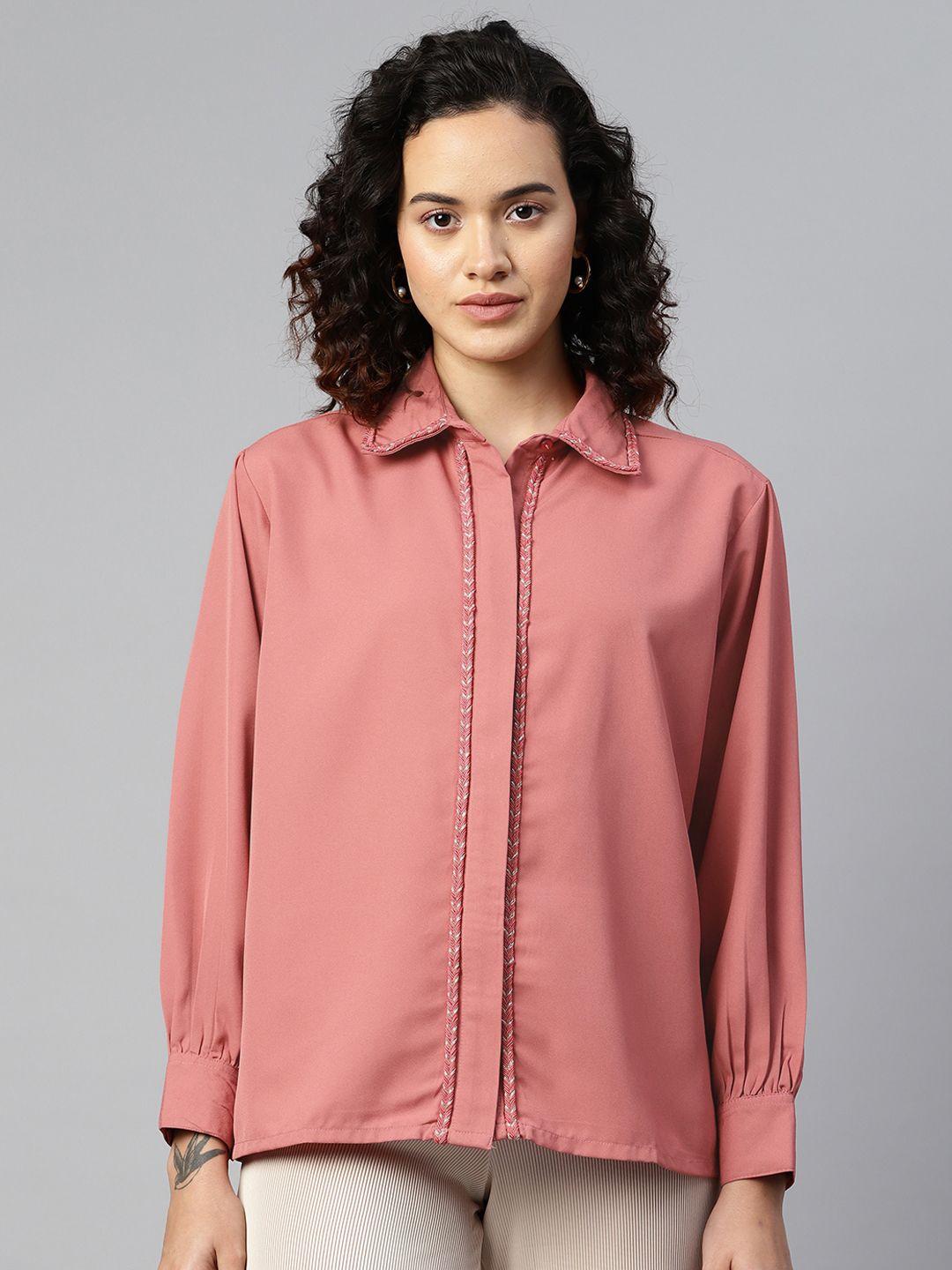 pluss solid opaque casual shirt