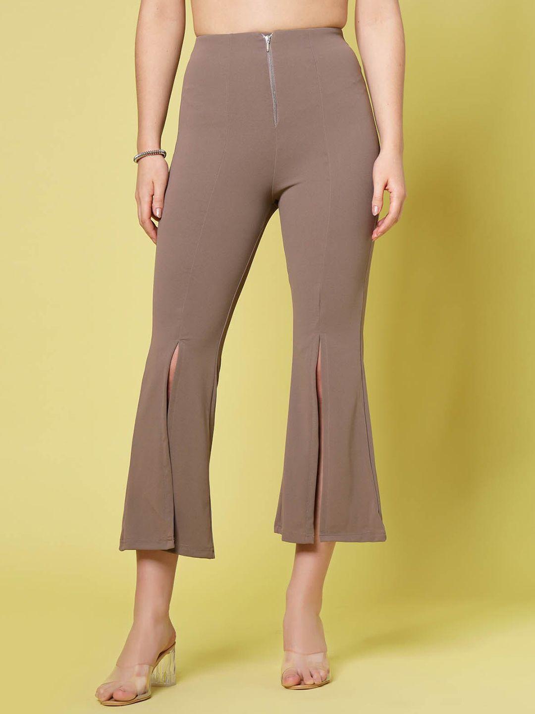 pluss women brown trousers