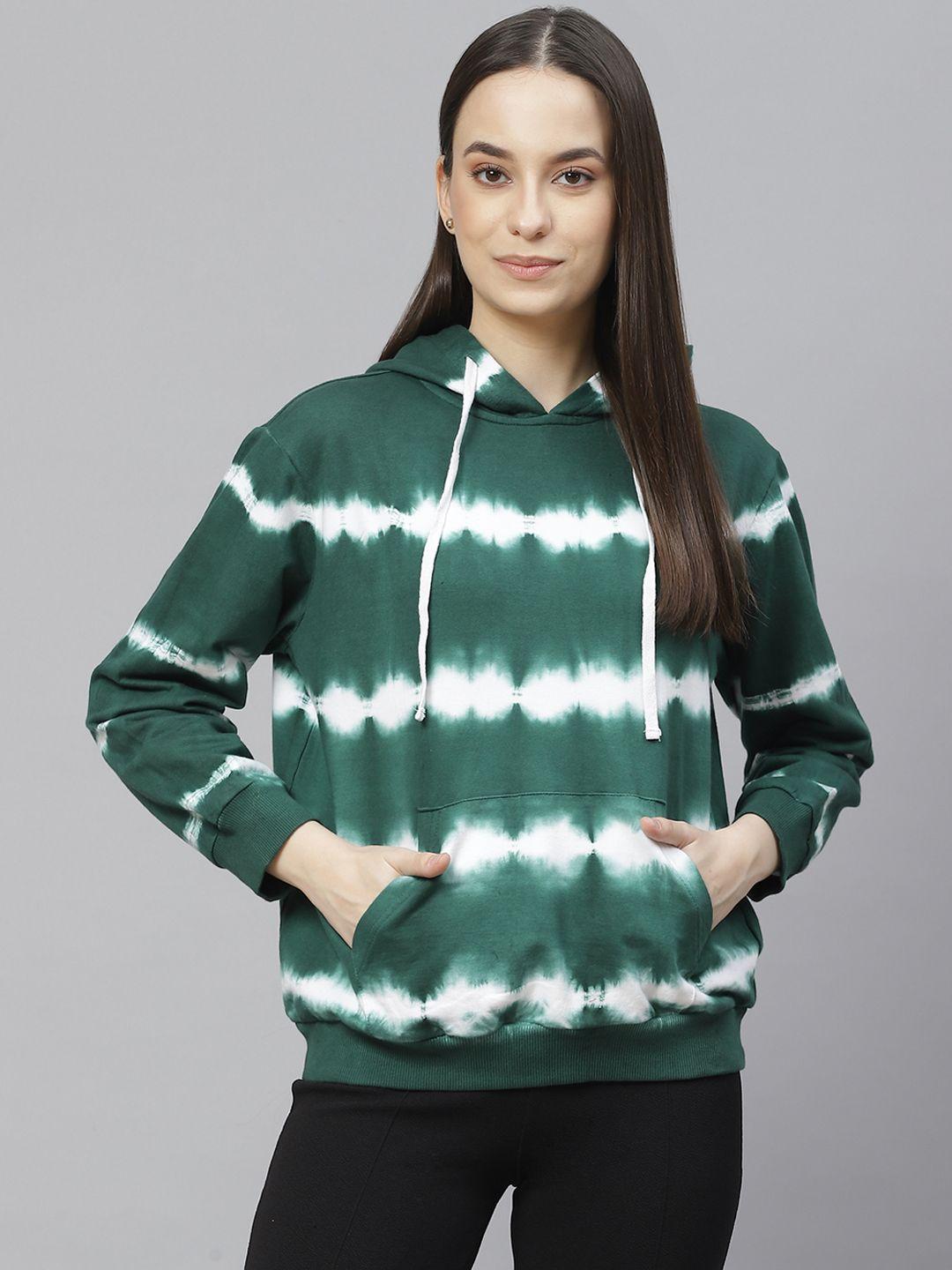 pluss women green printed sweatshirt