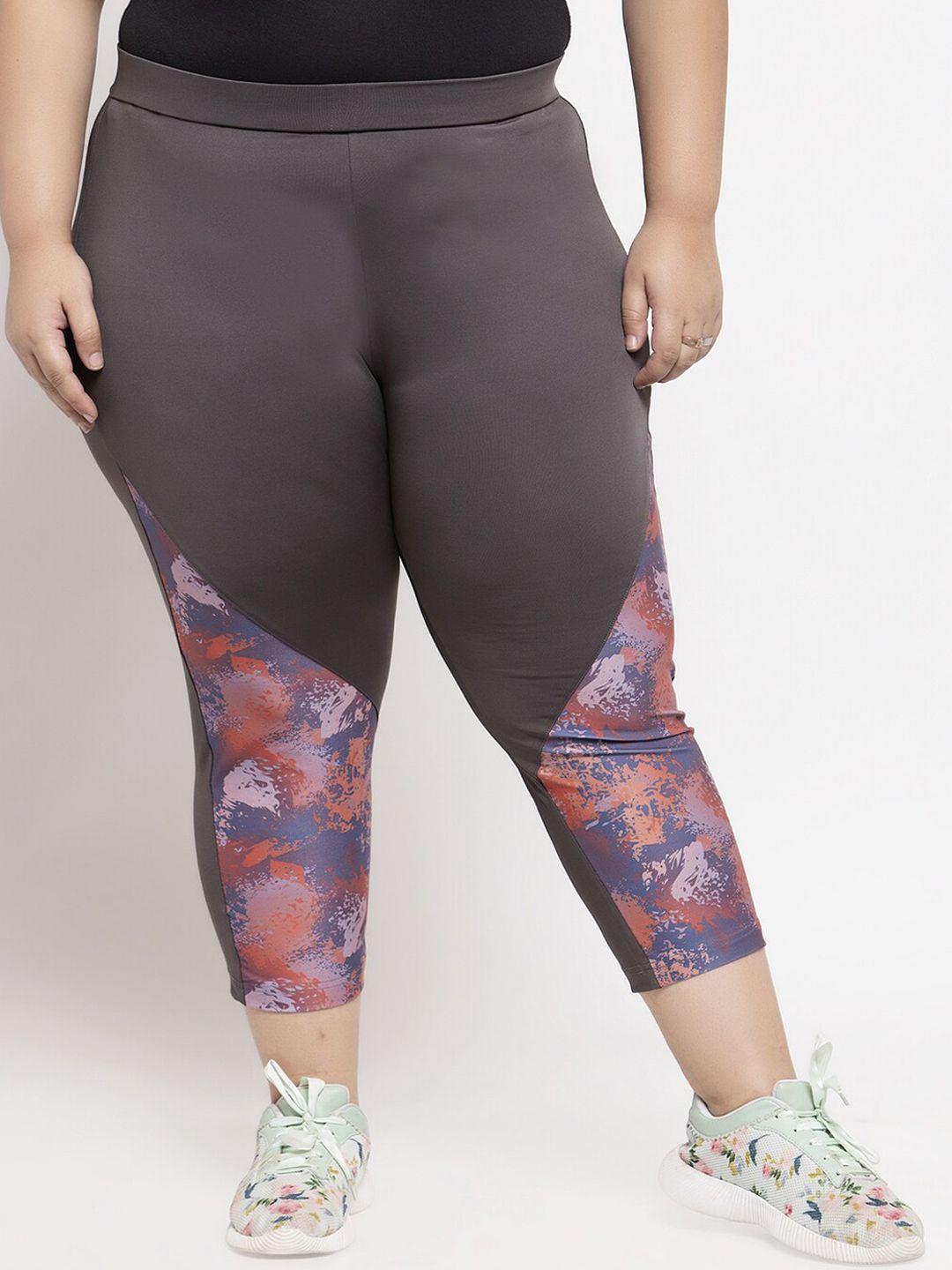 pluss women grey printed capris