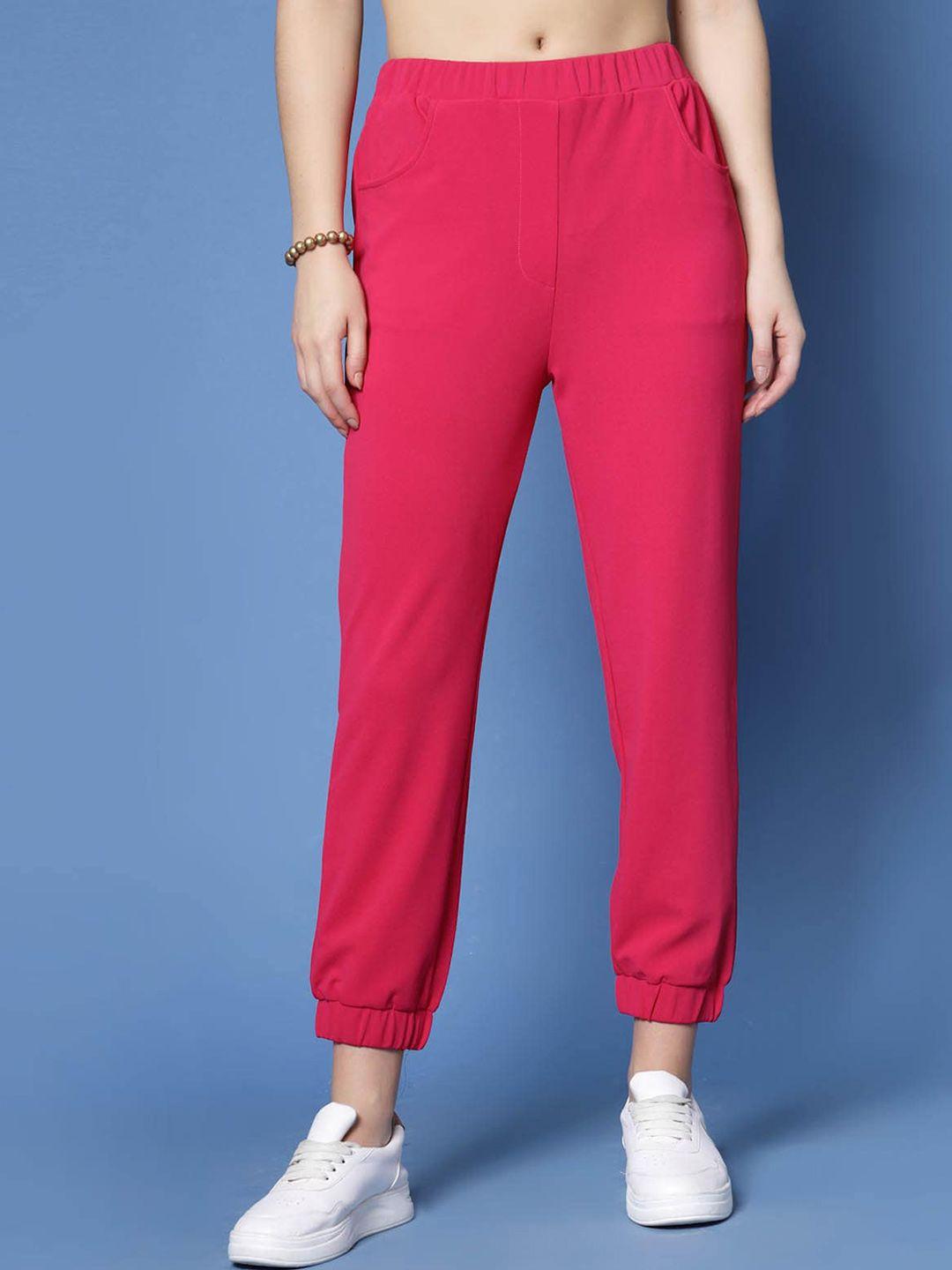 pluss women pink joggers trousers