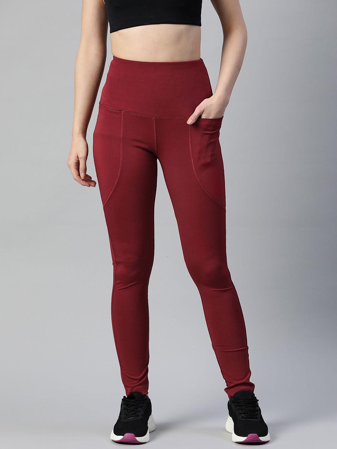 pluss women solid slim fit track pants