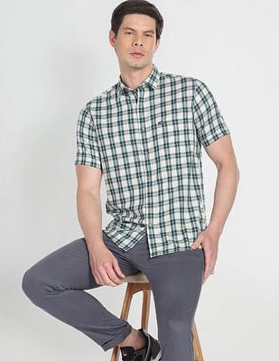 point collar twill casual shirt