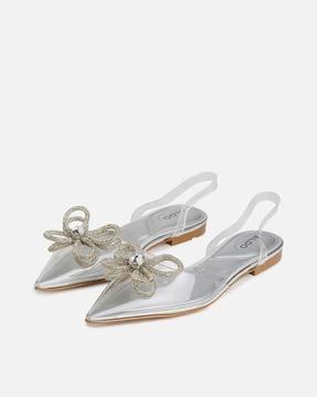 pointed-toe sling-back sandals