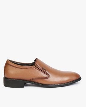 pointed-toe slip-on formal shoes