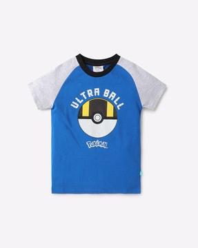 pokemon print round-neck t-shirt
