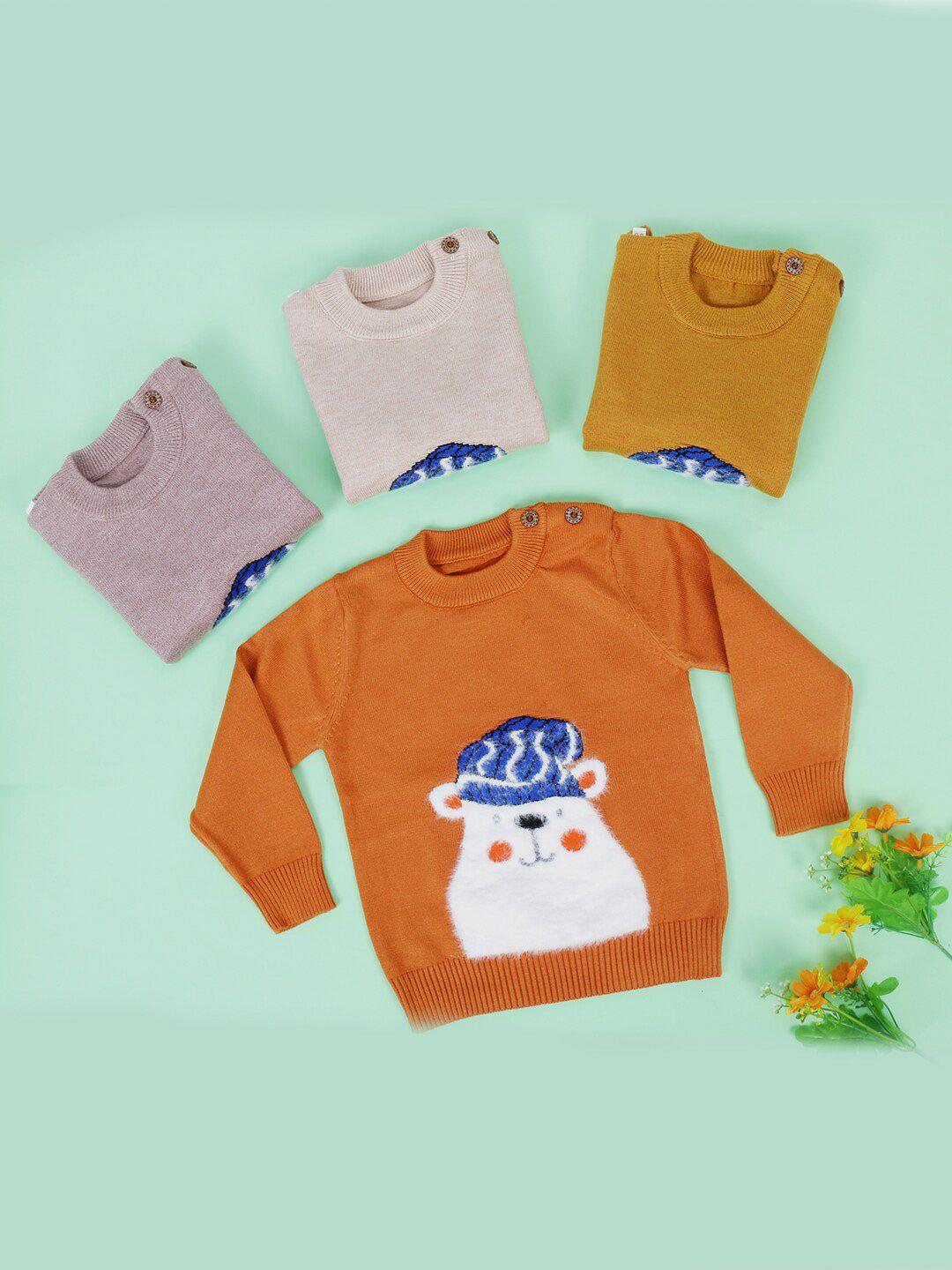 pokory unisex kids assorted quirky printed pullover with applique detail