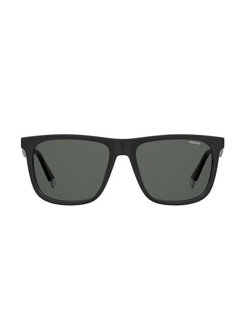 polaroid 203424 grey polarized square sunglasses