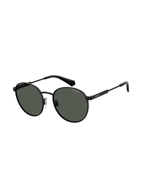 polaroid 202899 grey polarized round sunglasses