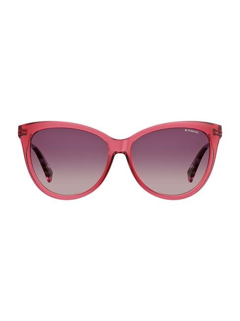 polaroid burgundy cat eye sunglasses for women