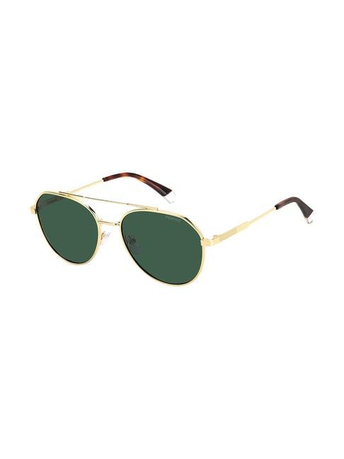 polaroid green polarized aviator sunglasses for men