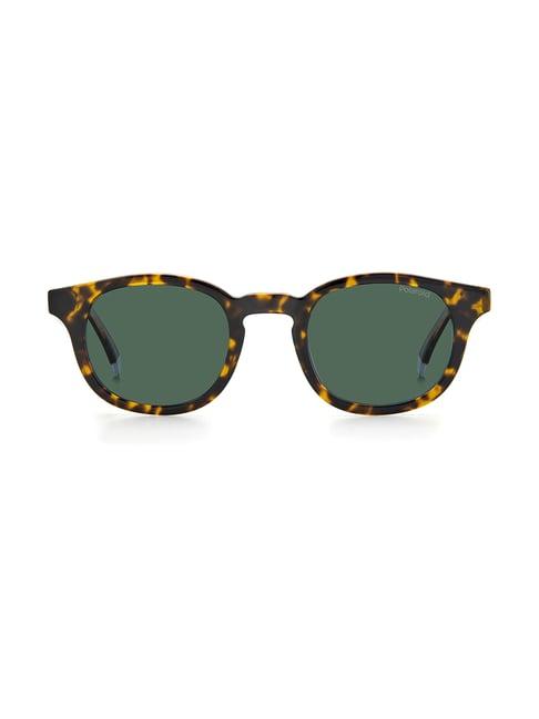 polaroid green round sunglasses for men