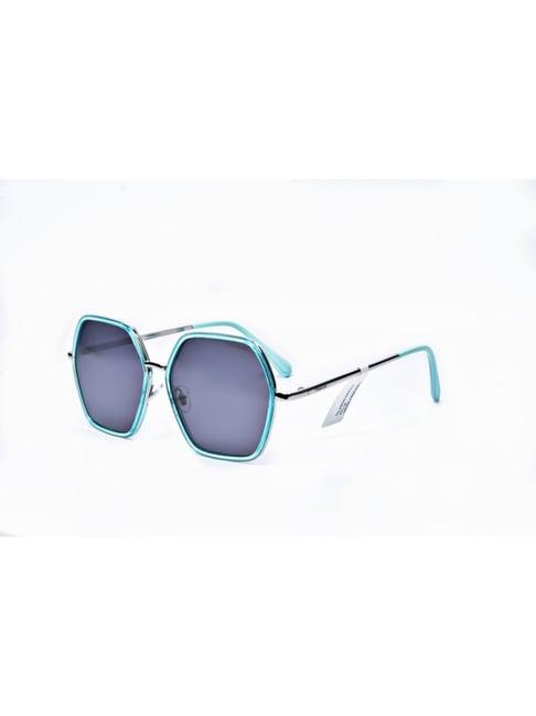 polaroid grey irregular uv protection sunglasses for women