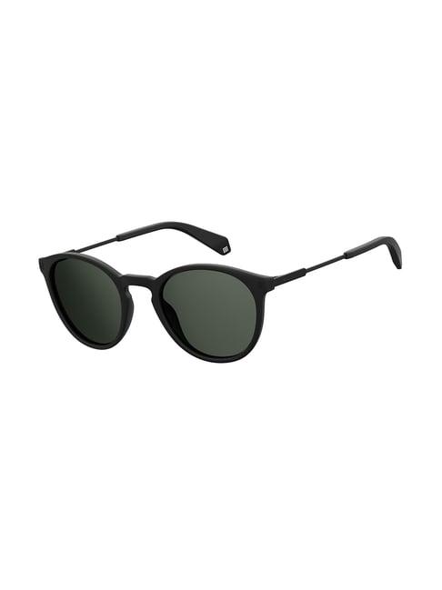 polaroid grey oval sunglasses for men
