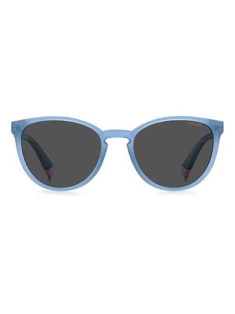 polaroid light blue round sunglasses for kids