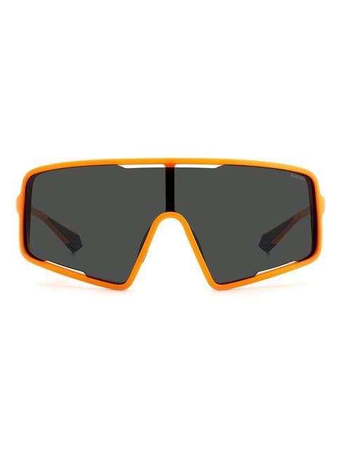 polaroid orange wraparound sunglasses for men