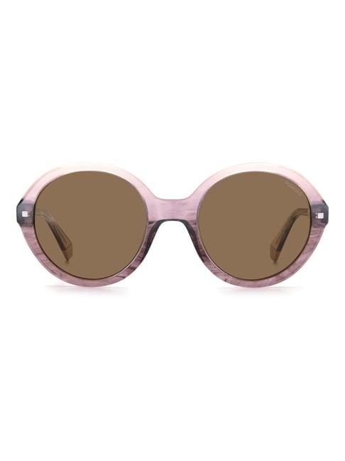 polaroid pink oval sunglasses for women