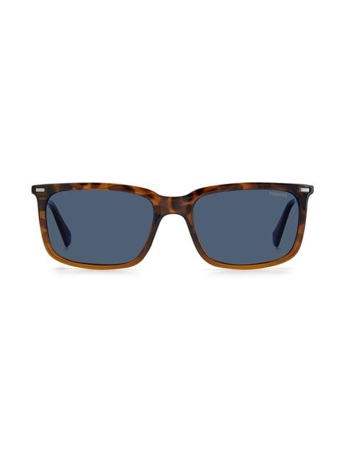polaroid pld 2117/s blue rectangular sunglasses
