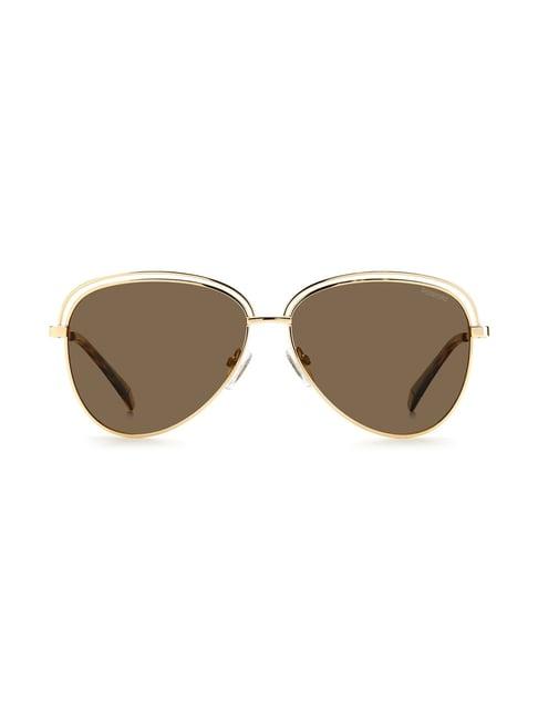 polaroid pld 4103/s brown aviator