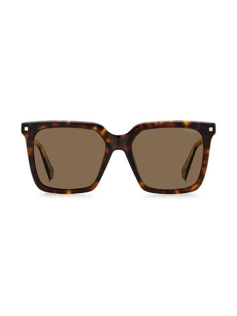 polaroid pld 4115/s/x 086sp 54 brown square sunglasses