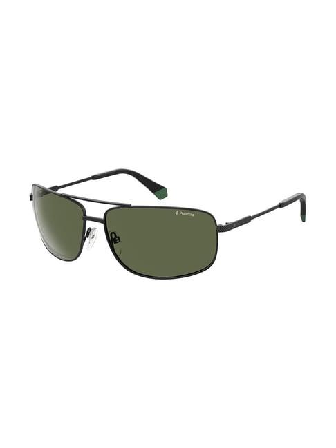polaroid polar green rectangular sunglasses for men