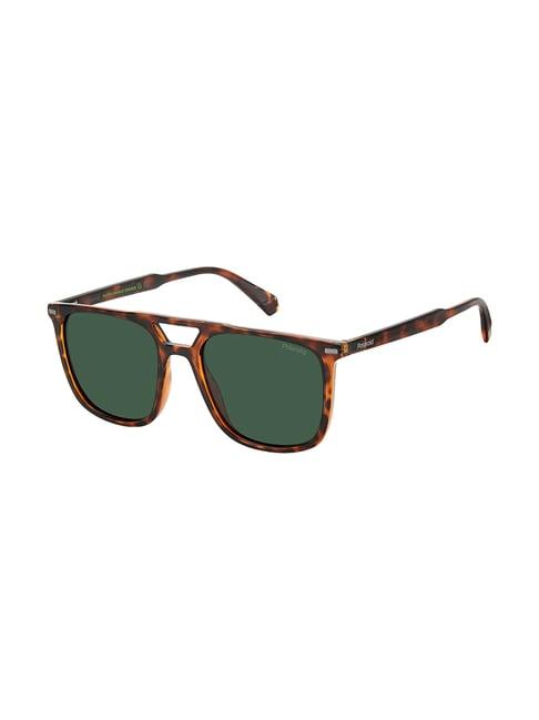 polaroid polar green square sunglasses for men