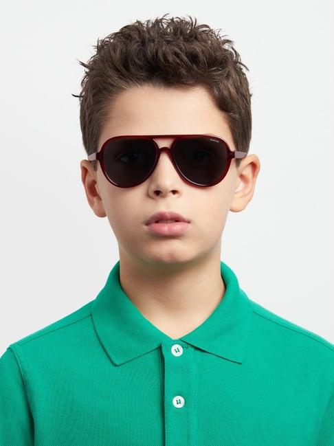 polaroid red pilot sunglasses for kids