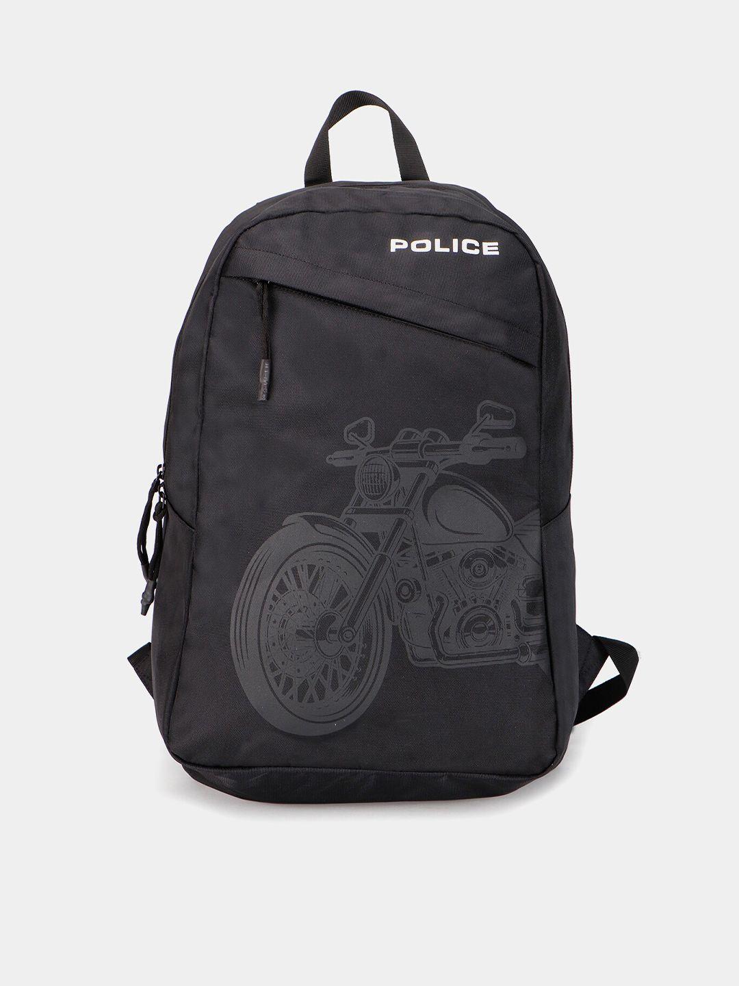 police men upto 14 inch printed ergonomic backpack