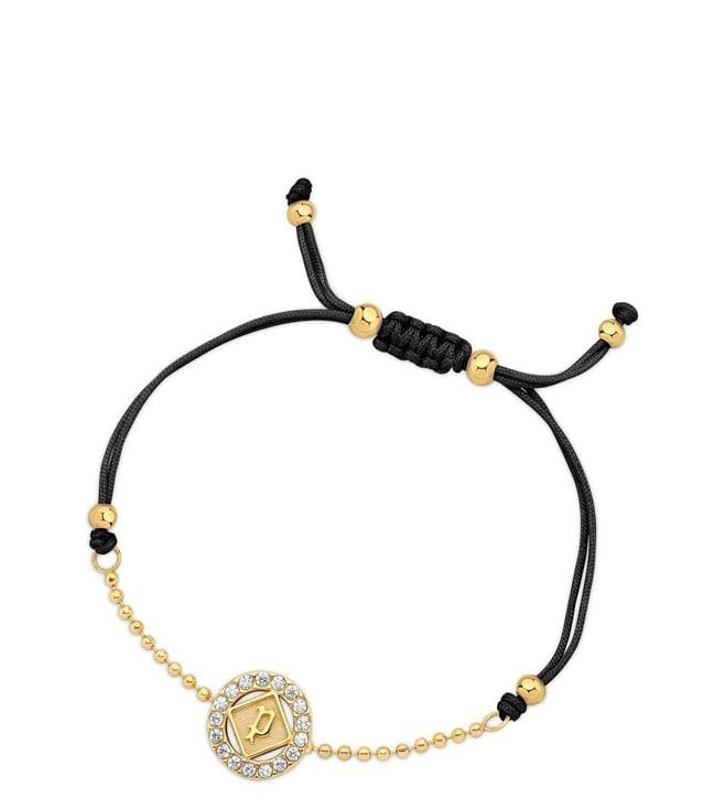 police black luck crystal cord slider casual bracelet