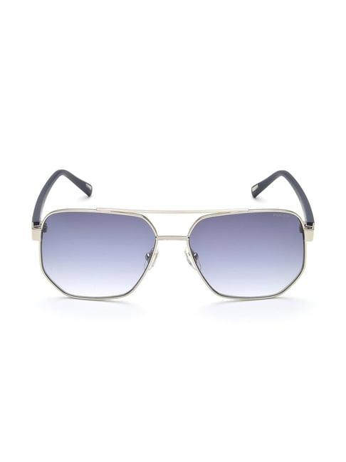 police blue hexagon sunglasses for men