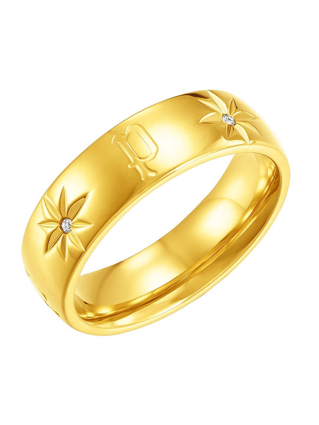 police gold-plated stainless steel finger ring